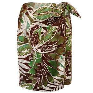 Jones New York Signature Stretch Tropical Sarong Faux Wrap Skirt Women's Sz 6